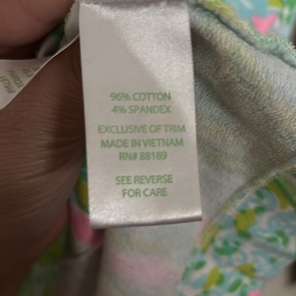 Lilly Pulitzer Popover Coconut Jungle Quarter Zip Sweatshirt Size Small - Picture 5 of 5